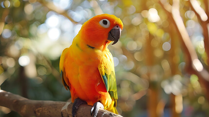 beautiful colorful parrot