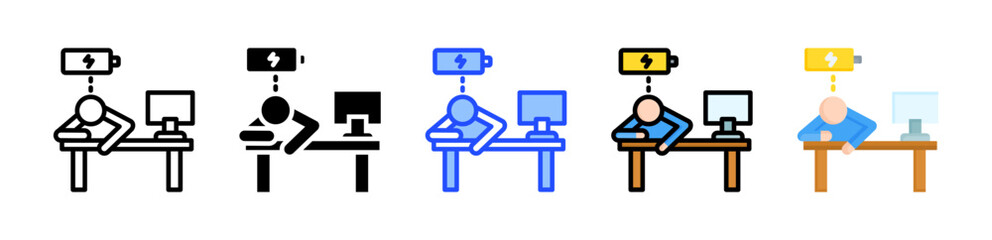 Burnout Icon Collection With Multiple Styles