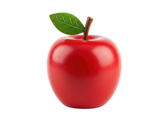 Isolated Vibrant Red Apple Fresh Fruit Healthy Snack