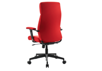 Isolated Red Office Chair Ergonomic Design