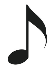 Simple Black Music Note Icon