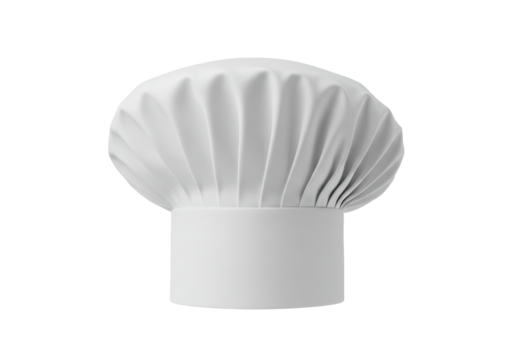 Isolated White Chef's Hat with Classic Design