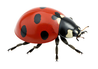 Isolated Ladybug with Spots Macro Detail