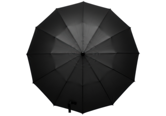 Isolated Classic Black Open Umbrella