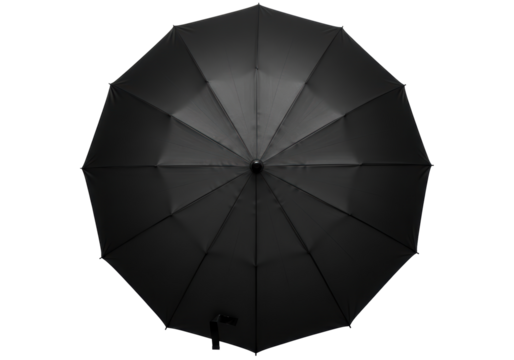 Isolated Classic Black Open Umbrella