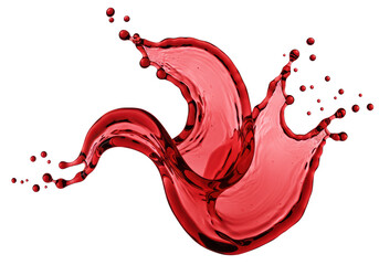 Isolated Swirling Red Wine Splash