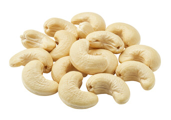 Isolated Cashews Creamy Nuts Pile
