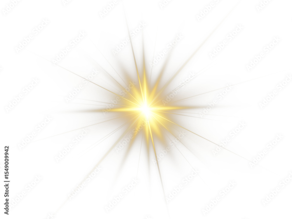 Poster sunlight flash with magic glitter and futuristic glow scene - vector illustration with ray projectio