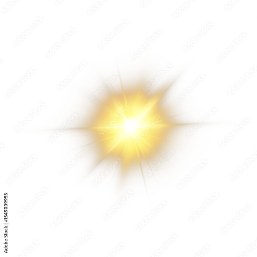 Poster sunlight flash with magic glitter and futuristic glow scene - vector illustration with ray projectio