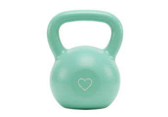 Isolated Pastel Green Kettlebell, Fitness Equipment