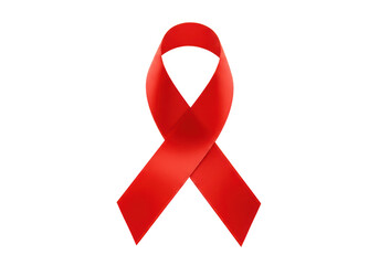 Isolated Red Ribbon Awareness Symbol for Support