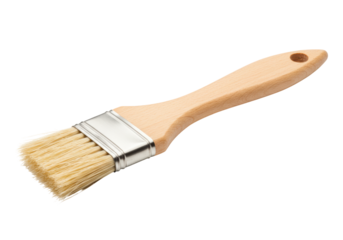 Isolated Pastry Brush with Wooden Handle