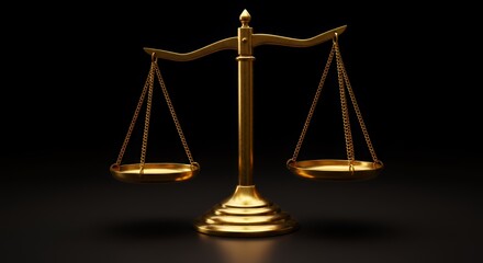 Golden Scales of Justice: Symbol of Equilibrium and Law