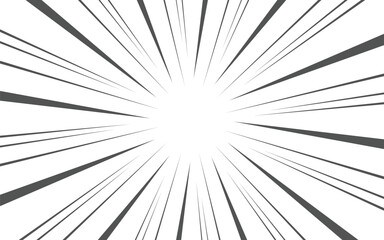 Obraz premium Radial speed lines background for comic books. Monochrome explosion background.