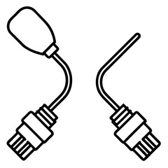 Digital Connector Components: A detailed illustration showcasing two digital connector components, highlighting their precise design and functionality.