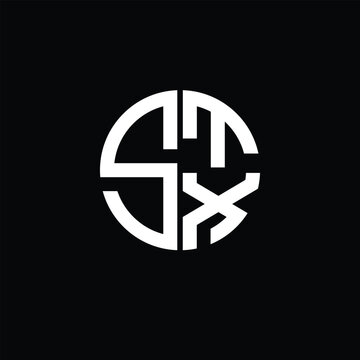 STX logo STX icon STX monogram STX letter minimalist Circle flat Unique modern abstract logo design.