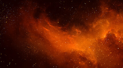 orange sci-fi space illustration background