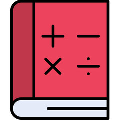 Obraz premium Math Book Vector Icon Design