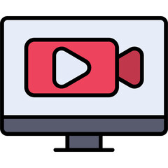 Live Stream Vector Icon Design