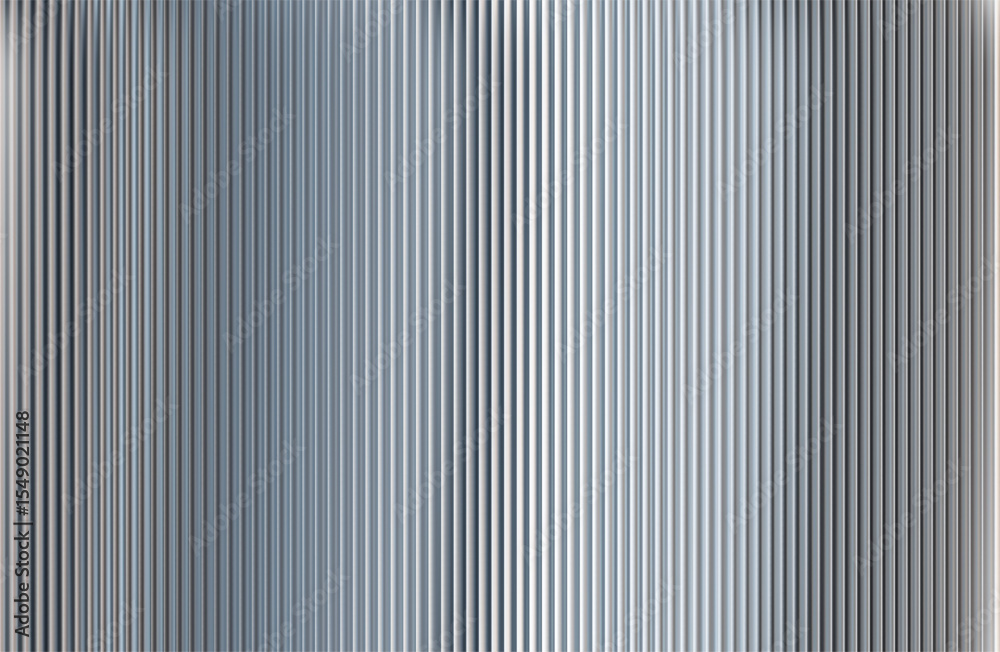 Poster vector gray blurred glass gradient background. vertical ribbed glass texture. abstract bg.
