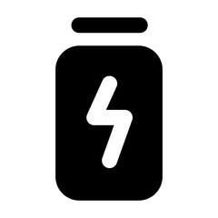 Clean solid vector icon battery for user interface design. Ideal for web dashboards, mobile apps, UI kits, and prototypes. Scalable SVG format for easy integration in digital projects.