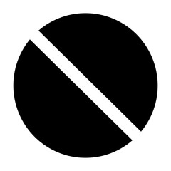 Clean solid vector icon forbidden for user interface design. Ideal for web dashboards, mobile apps, UI kits, and prototypes. Scalable SVG format for easy integration in digital projects.