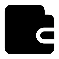 Clean solid vector icon wallet for user interface design. Ideal for web dashboards, mobile apps, UI kits, and prototypes. Scalable SVG format for easy integration in digital projects.