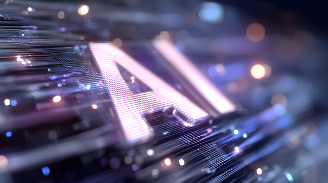 Illuminating the Future: The initials "AI" shine brilliantly, intertwined with shimmering strands of light.