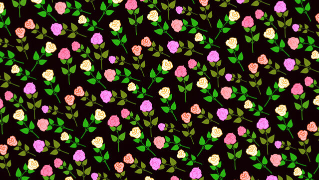Seamless Pattern of Roses (Golap)