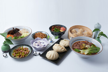 Assortiment de plats asiatique