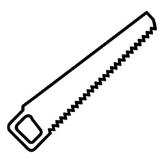 Traditional Hand Saw Tool for Cutting Wooden Boards