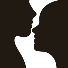 people face silhouettes