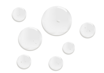 Realistic cosmetic serum drop texture of liquid drops serum gel or collagen skin care