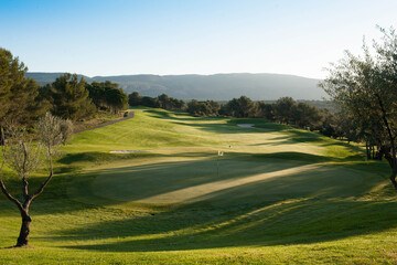 Paysage parcours de golf