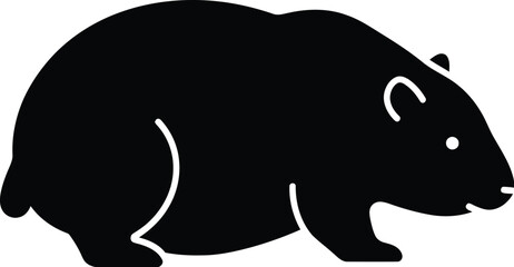 Wild bear and polar bear silhouette vector illustration for a fun zoo animal design