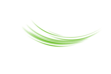 Green glowing light trail vector . Green line effect, winding green path, wave , curved energy vortex, futuristic background on a transparent PNG background	