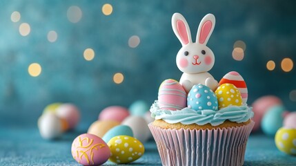 easter bunny and eggs