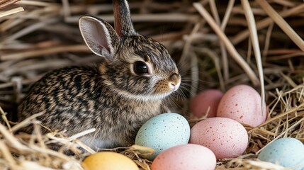 easter bunny and eggs