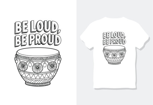 Decorative Drum with Inspiring Text Design for Creativity and Motivation