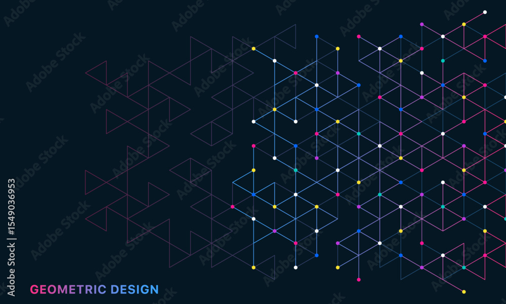 Poster Abstract vector background with a geometric pattern of triangle shapes. Graphic design element 