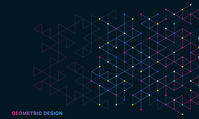 Abstract vector background with a geometric pattern of triangle shapes. Graphic design element 