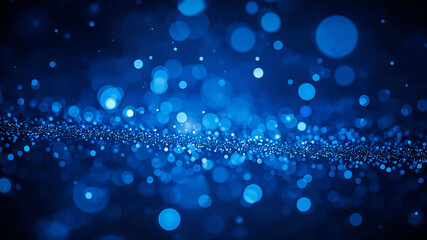 Blue bokeh lights creating stunning abstract background