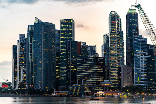 Singapore skyscraper cityscape Marina Bay, Singapore