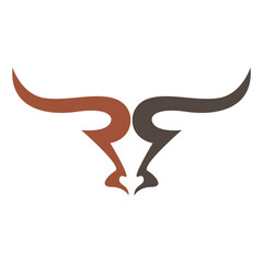 Obraz premium Bull Head Logo Design