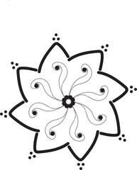 black and white abstract floral background