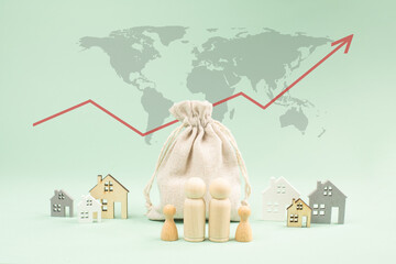 Increase costs of living, inflation, housing shortage, family house, mortgage rate, bank loan, ...