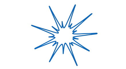 Obraz premium Abstract Blue Starburst Design Element Vector Illustration