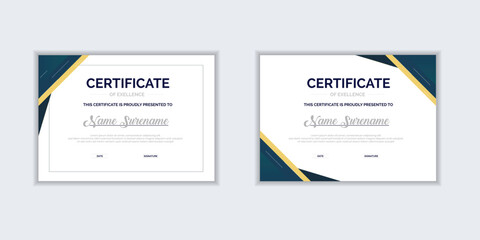 Gradient modern certificate template design for business, corporate, university and other