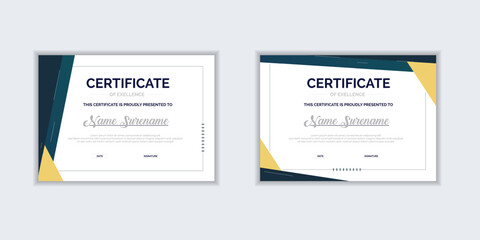 Gradient modern certificate template design for business, corporate, university and other