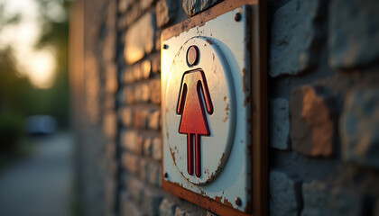 ladies toilet sign